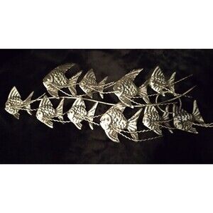 Vintage Metal School of Fish Wall Art